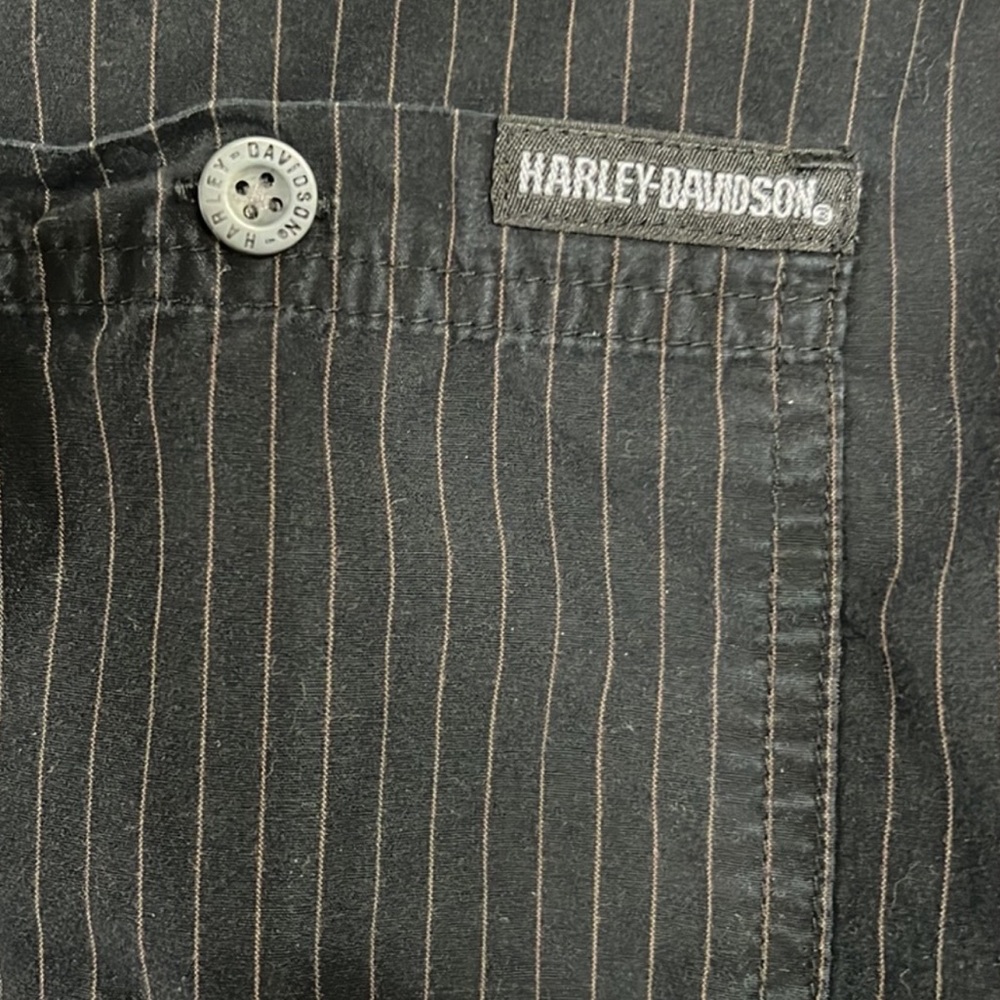 Harley-Davidson Striped Long Sleeve Button Down Shirt 2XL - Picture 3 of 6